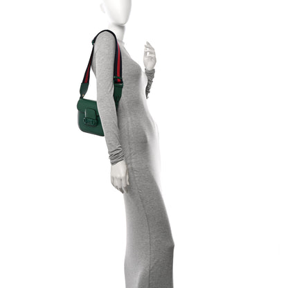 Gucci Azalea Calfskin Web Monochrome Horsebit 1955 Shoulder Bag Emerald 2 of 10
