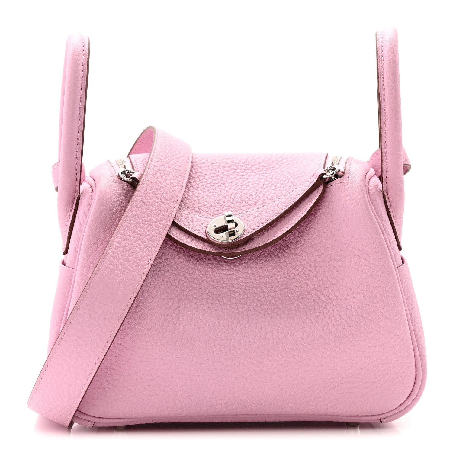 Hermes Taurillon Clemence Mini Lindy 20 Mauve Sylvestre 1 of 11