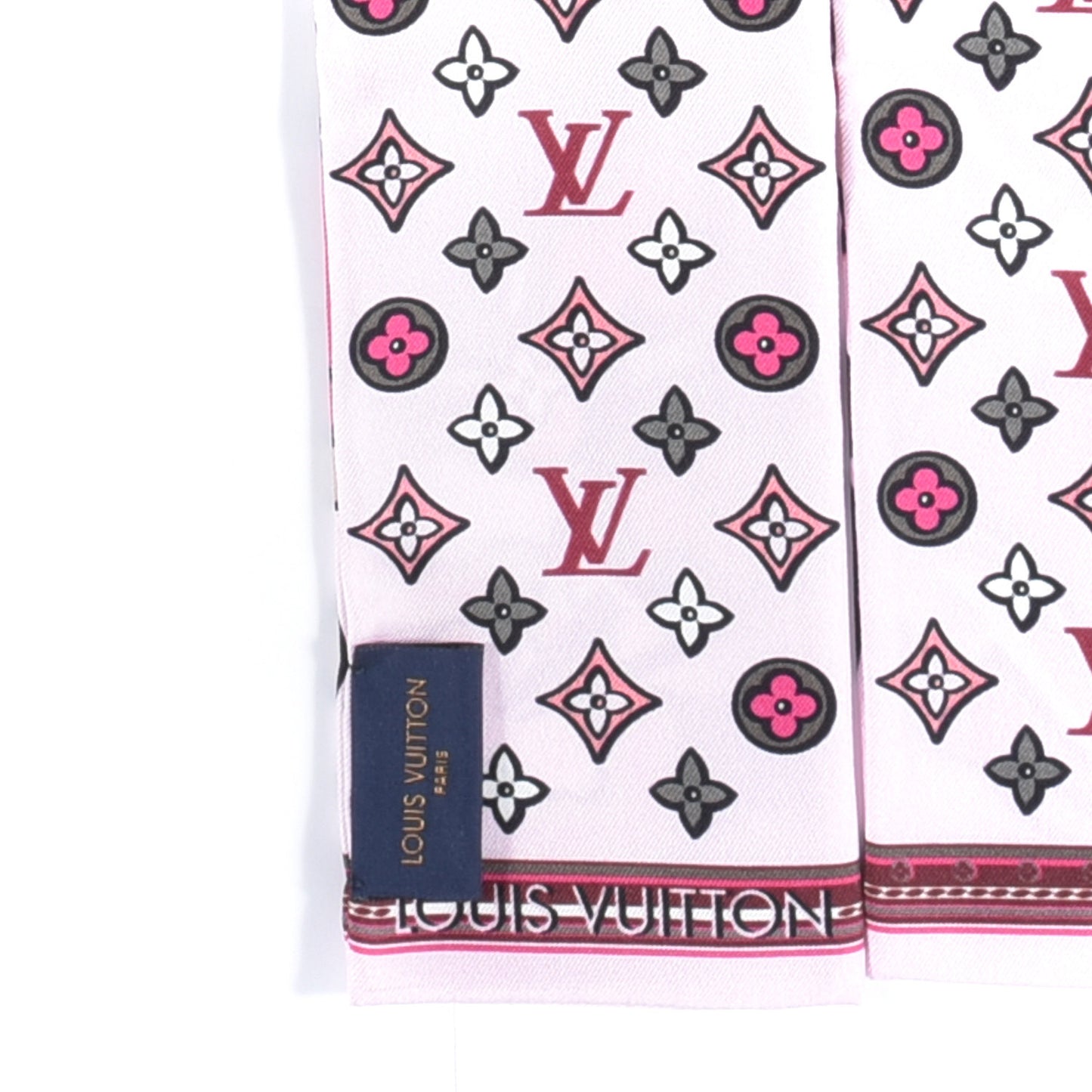 Silk Monogram Street Bandeau Rose