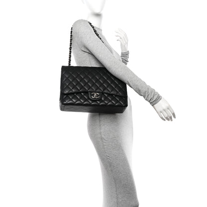 Chanel Caviar Quilted Maxi Double Flap Black 2 of 11