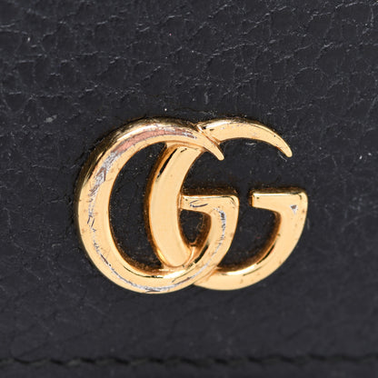 Gucci Pebbled Calfskin GG Marmont Card Case Black 8 of 8