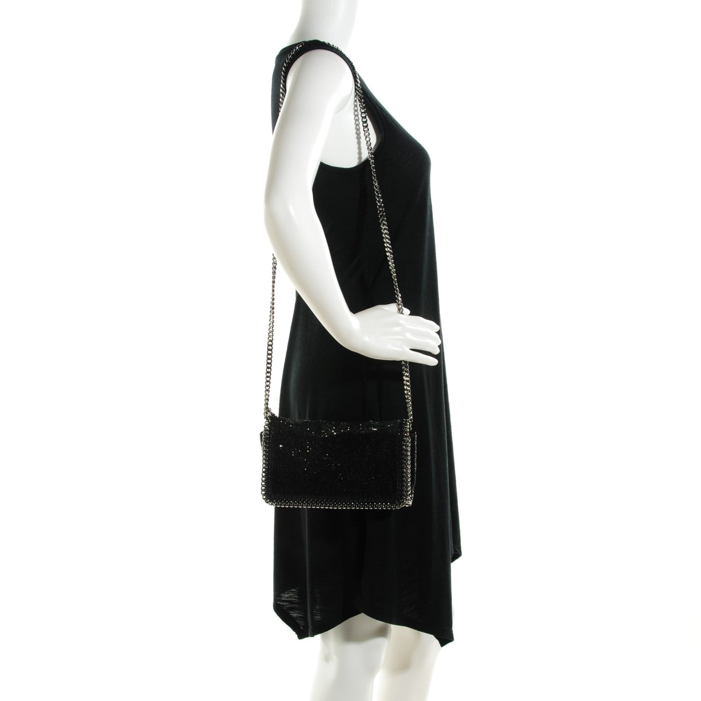 Crystal Falabella Crossbody Bag Black