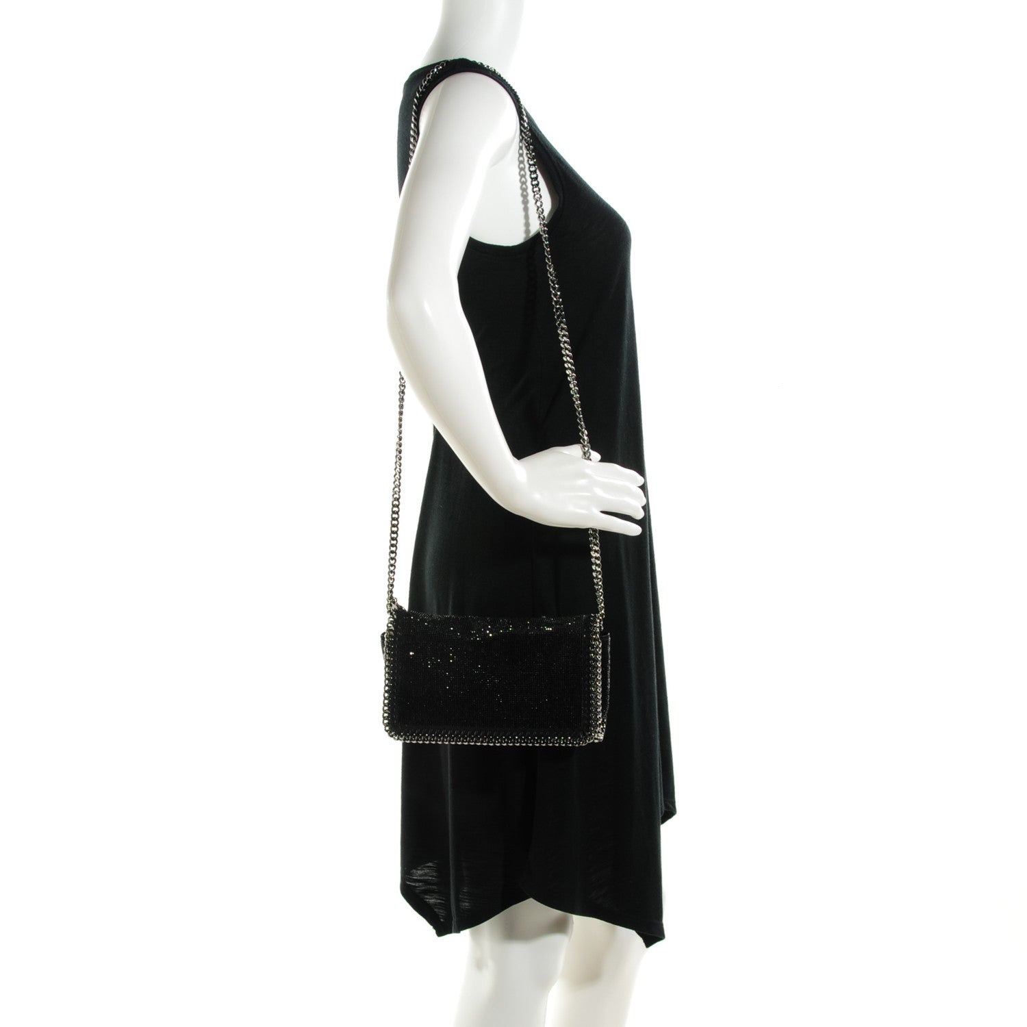 Stella McCartney Crystal Falabella Crossbody Bag Black 4 of 7