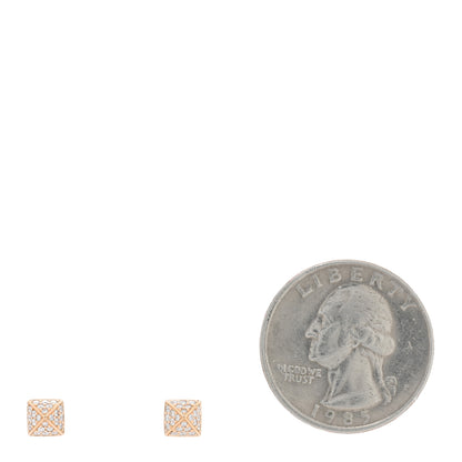 Hermes 18K Rose Gold Diamond Clou d'H Stud Earrings 2 of 5