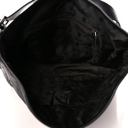 Gucci Guccissima Medium Flap Messenger Bag Black 5 of 9