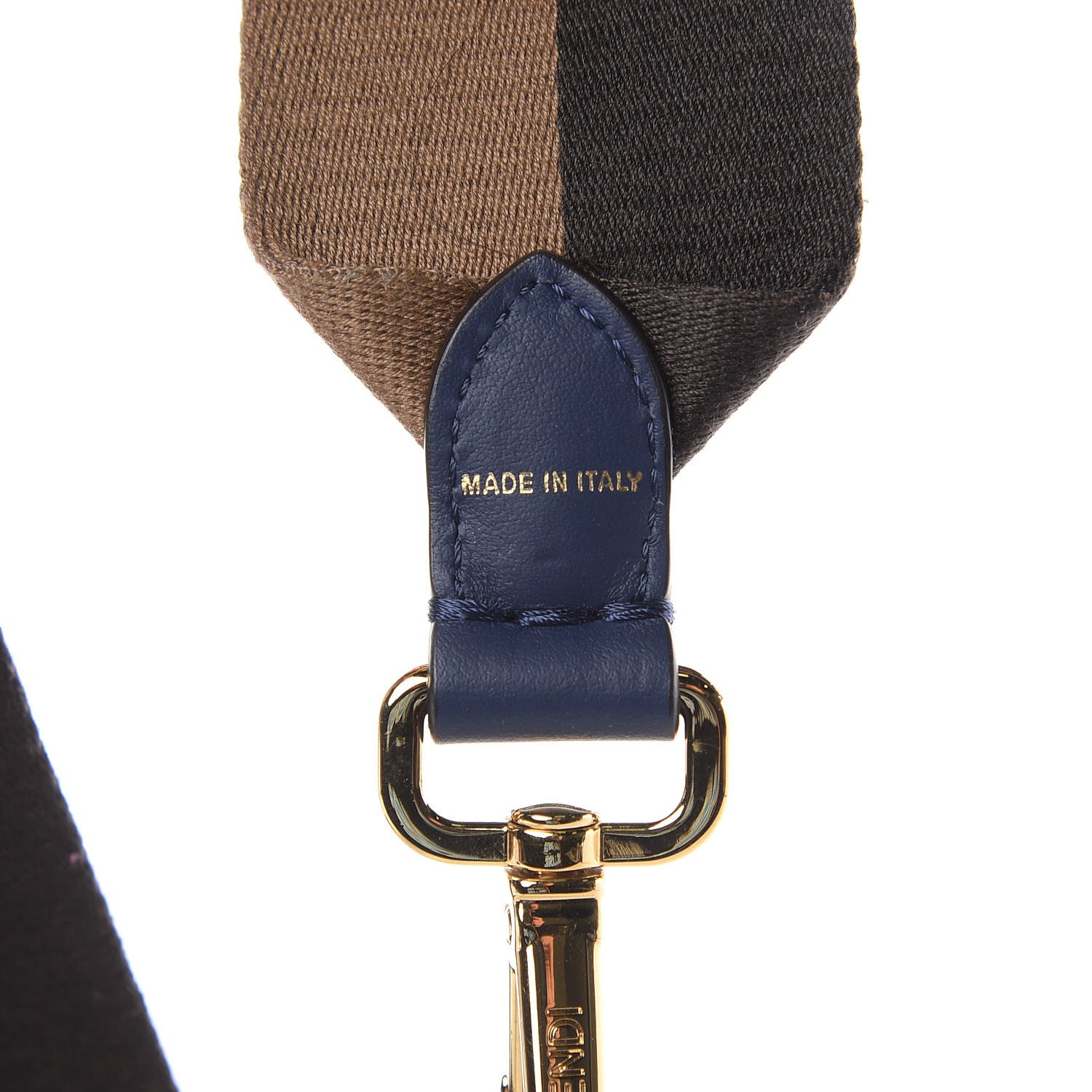 Fendi X FILA Canvas Calfskin Mania Strap You Brown 3 of 5