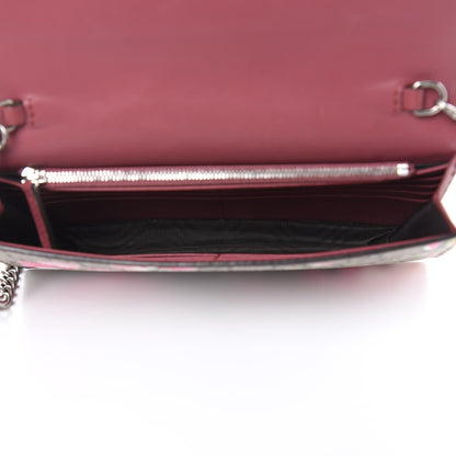 Gucci GG Supreme Monogram Blooms Chain Wallet Beige Multicolor Dry Rose 5 of 13