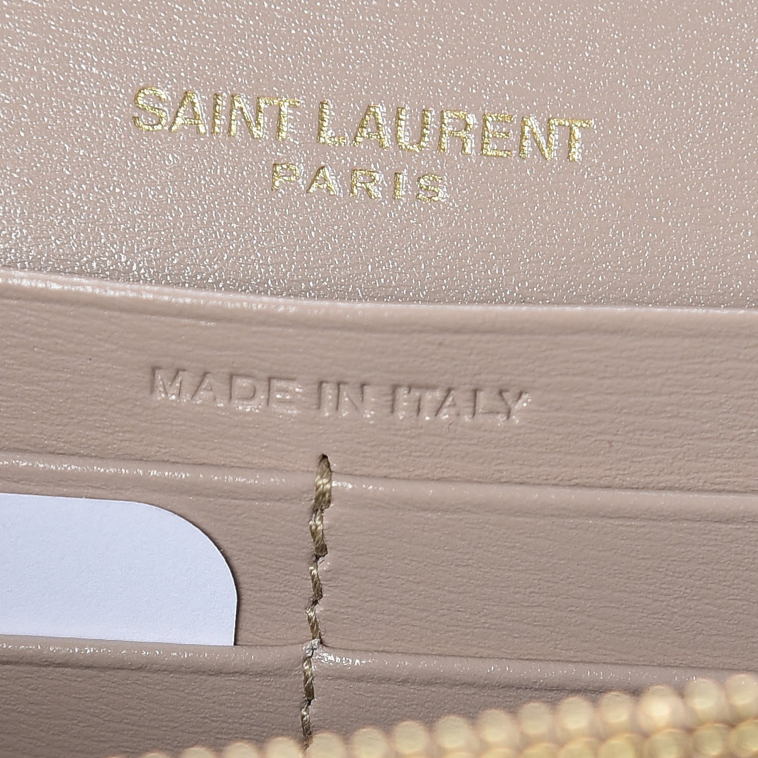 Saint Laurent Smooth Calfskin Monogram Sulpice Chain Wallet Nude 7 of 10