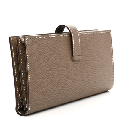 Hermes Epsom Bearn Gusset Wallet Etoupe 3 of 8