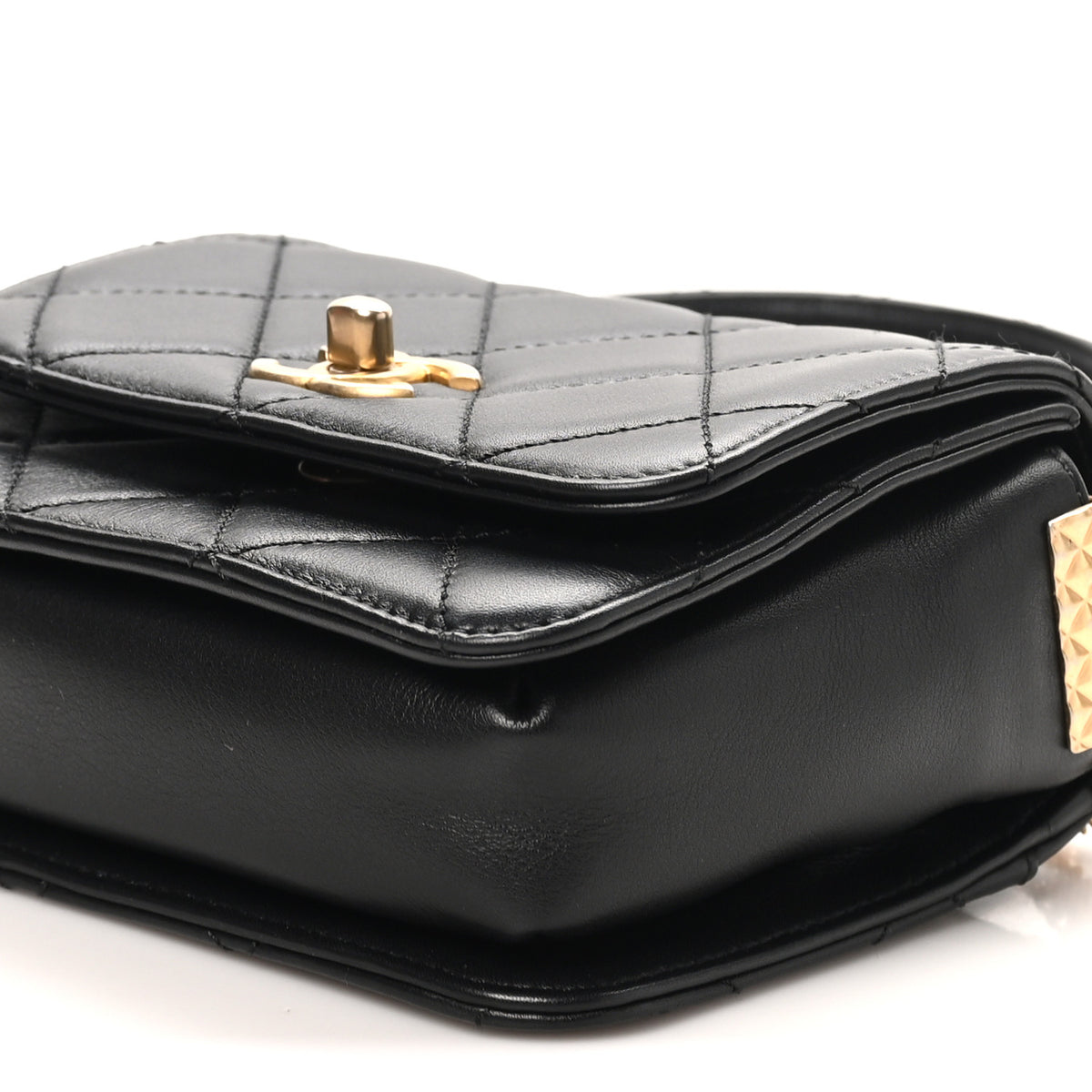Chanel Lambskin Quilted Small Multiple Chain Flap Black 10 of 10
