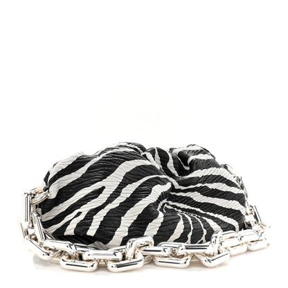 Bottega Veneta Nappa Zebra Print The Pouch Oversized Clutch White Black 3 of 10