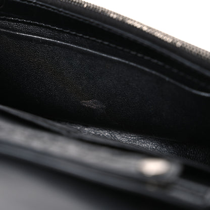 Balenciaga Shiny Calfskin Monochrome Crocodile Embossed Hourglass Chain Bag Black 10 of 10