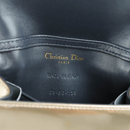 Christian Dior Metallic Patent Micro-Cannage Baby Diorama Flap Bag Gold 6 of 6