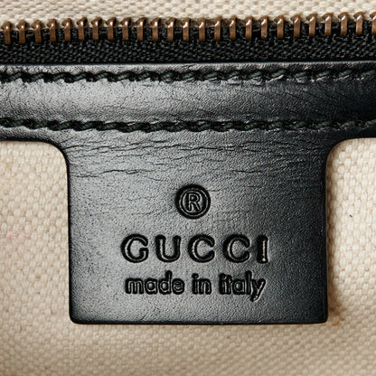 Gucci Knight Calfskin Malaga Kid Heart Medium GG Marmont Chain Handle Bag Black Hibiscus Red Multicolor 6 of 11