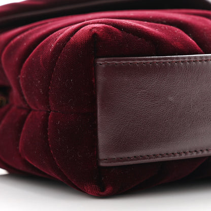 Saint Laurent Velvet Y Quilted Monogram Toy Loulou Crossbody Bag French Burgundy 10 of 12