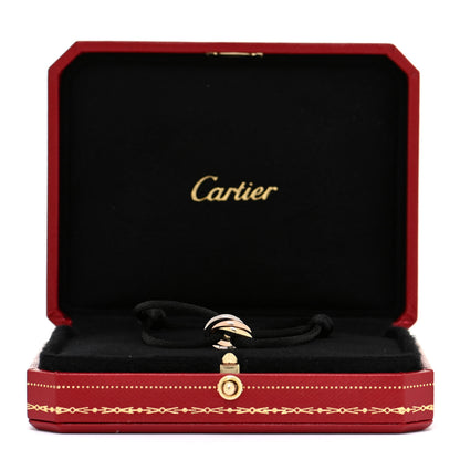 Cartier 18K Pink Yellow White Gold Trinity Adjustable Cord Bracelet Black 6 of 6