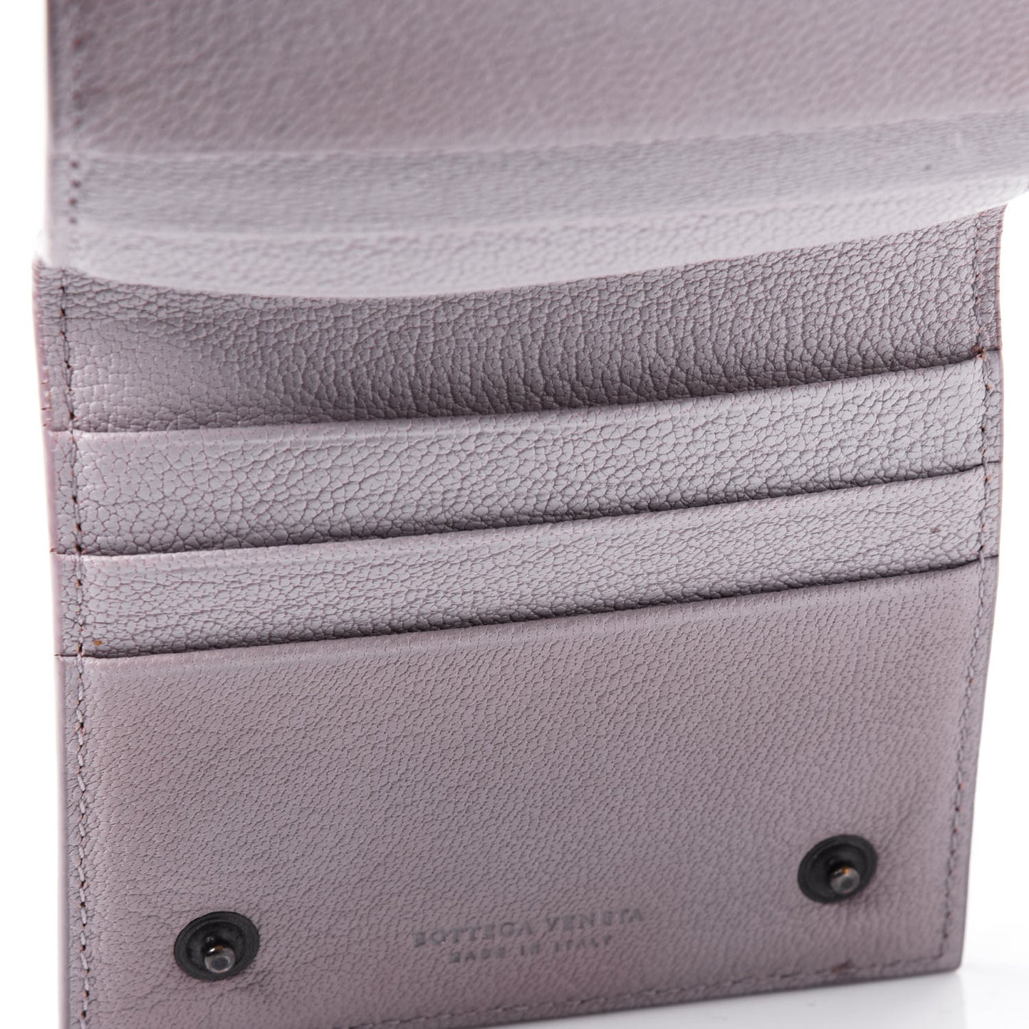 Goatskin Intrecciato Card Holder Pink