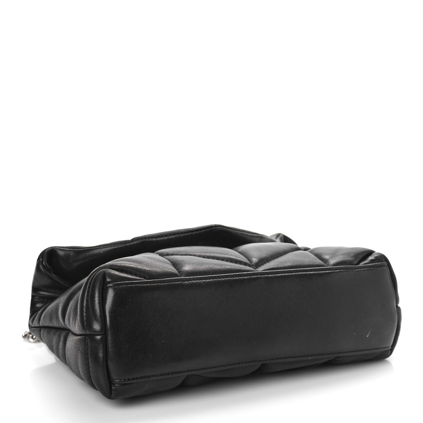 Lambskin Quilted Toy Loulou Puffer Monogram Chain Satchel Black