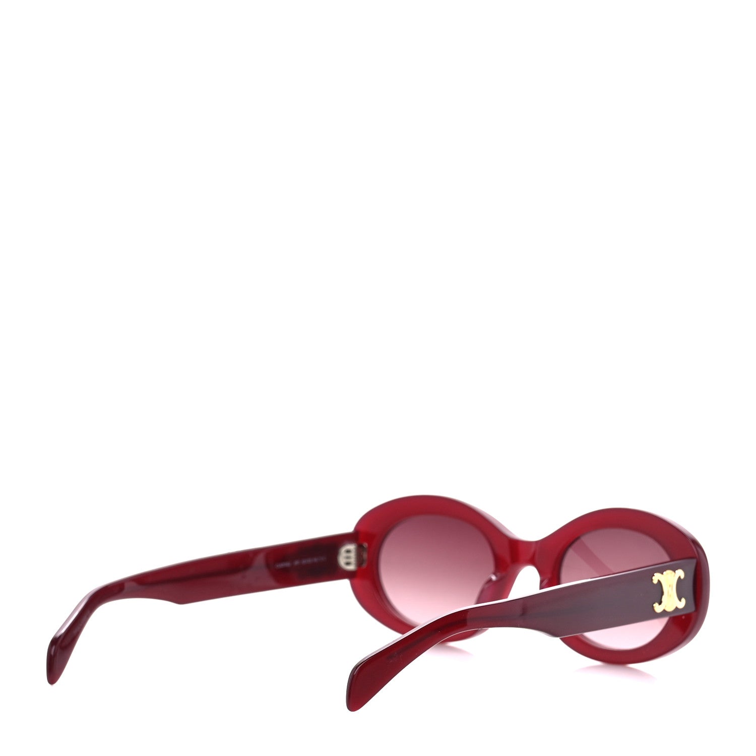 Celine Acetate Triomphe 01 Sunglasses CL 40194U Milky Burgundy 4 of 10