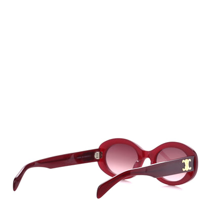 Celine Acetate Triomphe 01 Sunglasses CL 40194U Milky Burgundy 4 of 10