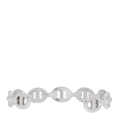 Hermes Sterling Silver MM Chaine d'Ancre Enchainee Cuff Bracelet SH 2 of 5