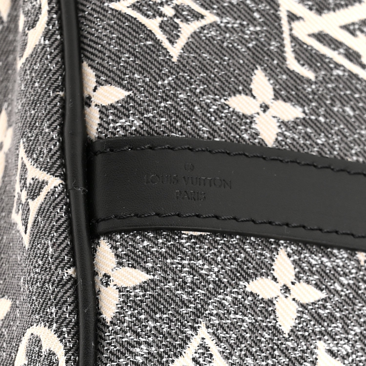 Louis Vuitton Denim Monogram Jacquard Speedy Bandouliere 25 Black 7 of 10