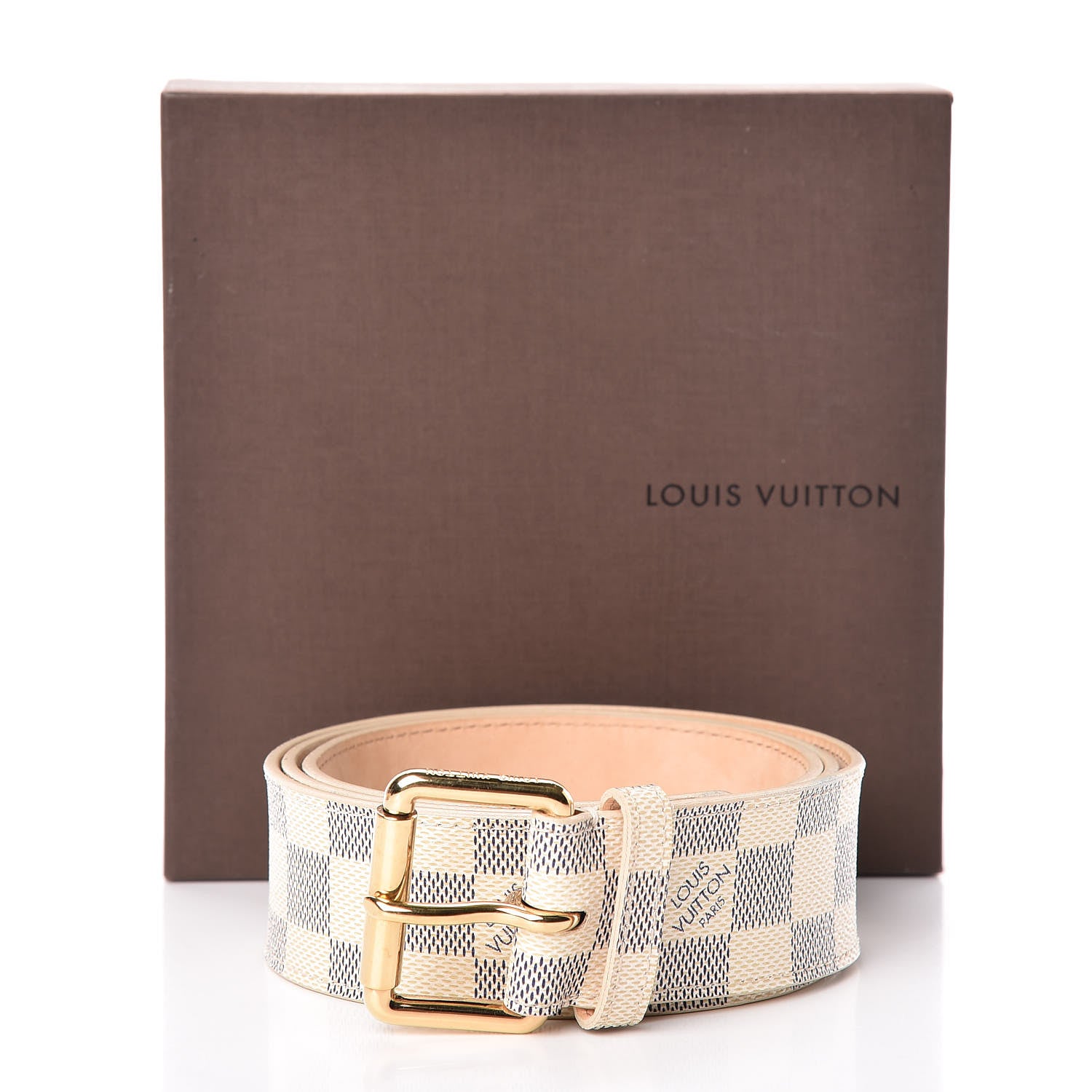 Louis Vuitton Damier Azur 38mm Solo Belt 95 38 16 of 16