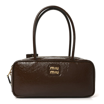 Miu Miu Naplak Patent Small Beau Top Handle Bag Palissandro 1 of 9