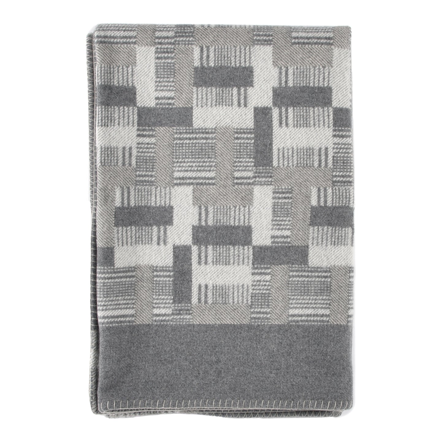 Wool Cashmere Avalon Paper Block Blanket Gris Acier