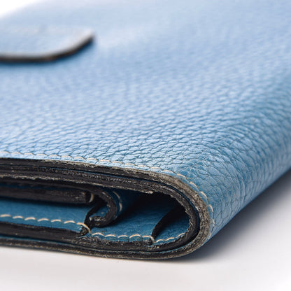 Hermes Taurillon Clemence Agenda Blue Jean 8 of 15