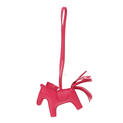 Hermes Milo Lambskin Grigri Rodeo Horse Bag Charm PM Rose Mexico 1 of 4