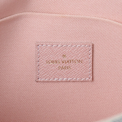 Louis Vuitton Damier Azur Pochette Felicie Chain Wallet Rose Ballerine 6 of 15
