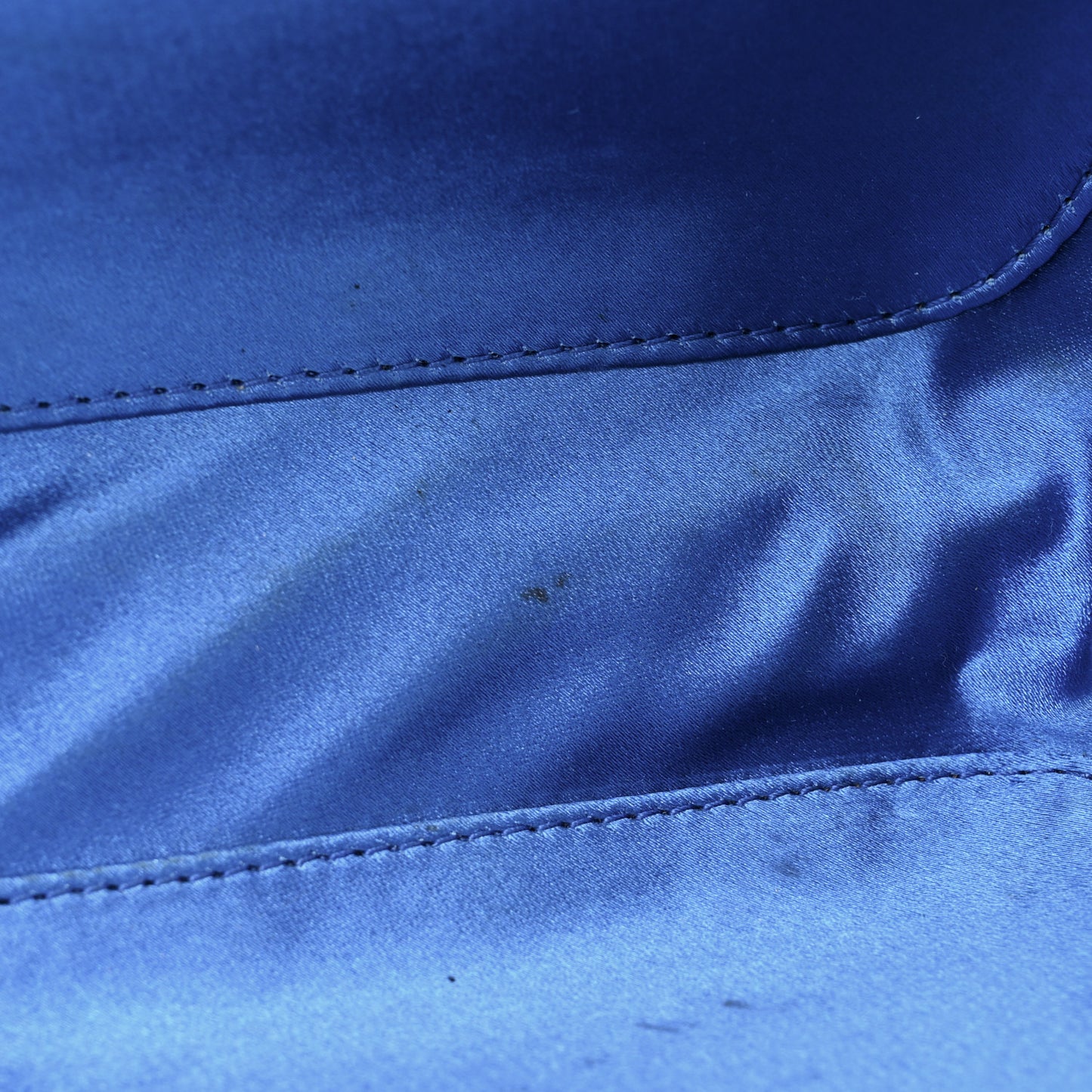 Satin Intreccio Impero Ayers Knot Clutch Blue