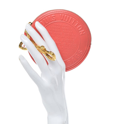 Louis Vuitton Vernis Trunks and Bags Porte-Monnaie Round Coin Purse Coral 2 of 7