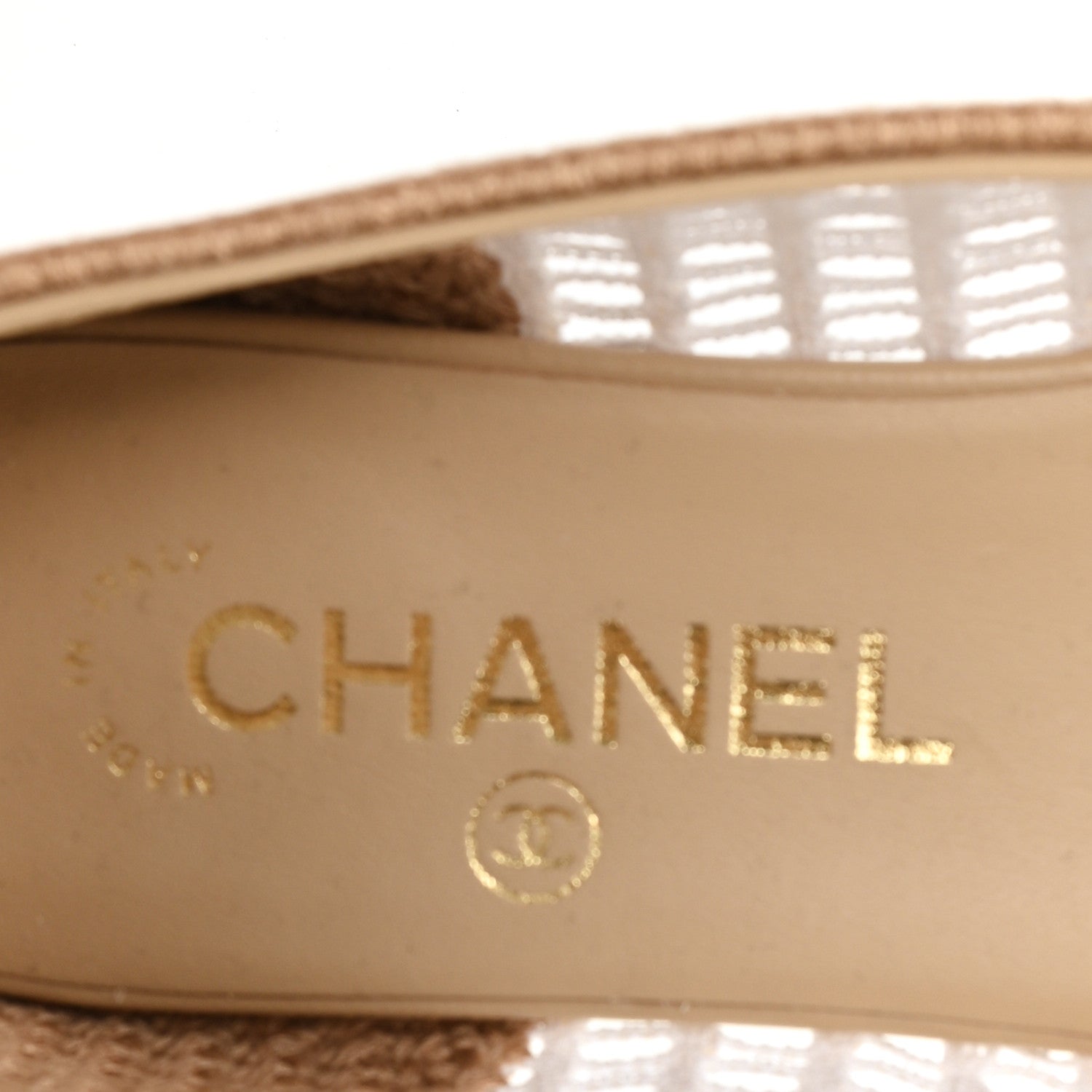 Chanel Raffia CC Cap Toe Ballerina Flats 36.5 White Beige 8 of 8