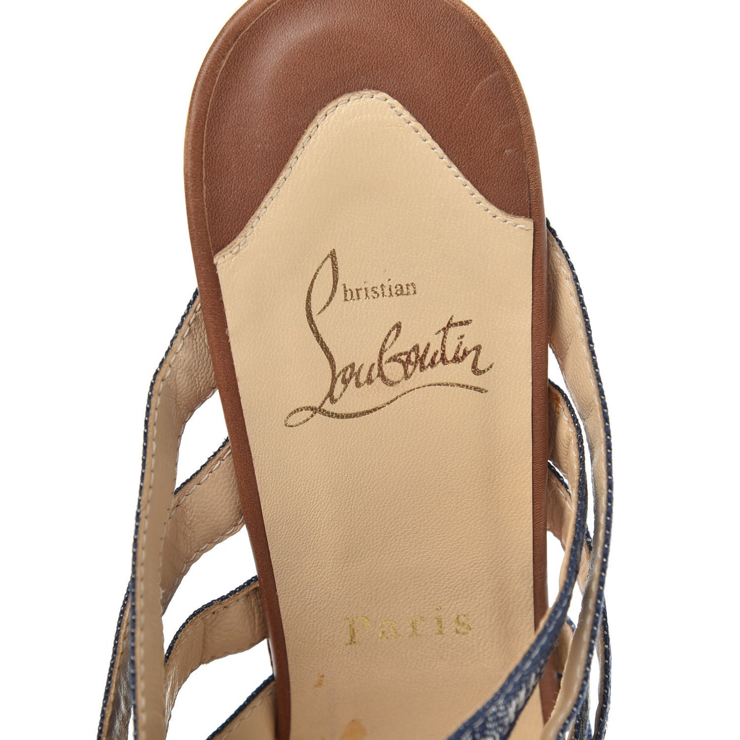 Ribbon Corniche 140 Sandals 40 Denim