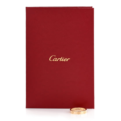 Cartier 18K Yellow Gold 3.5mm LOVE Wedding Band Ring 56 7.5 6 of 6