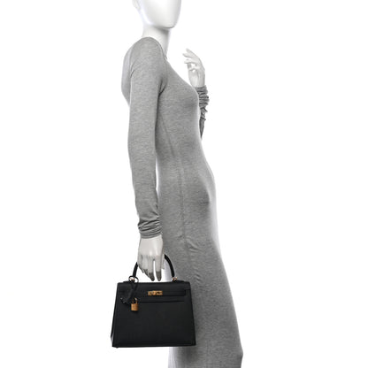 Hermes Epsom Kelly Sellier 25 Black 2 of 11