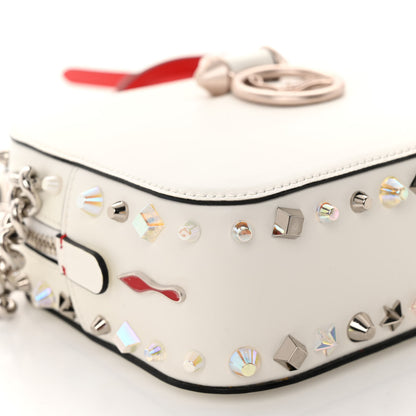 Christian Louboutin Vintage Trashmix Calfskin Spikes Mini Rubylou Crossbody White 9 of 10