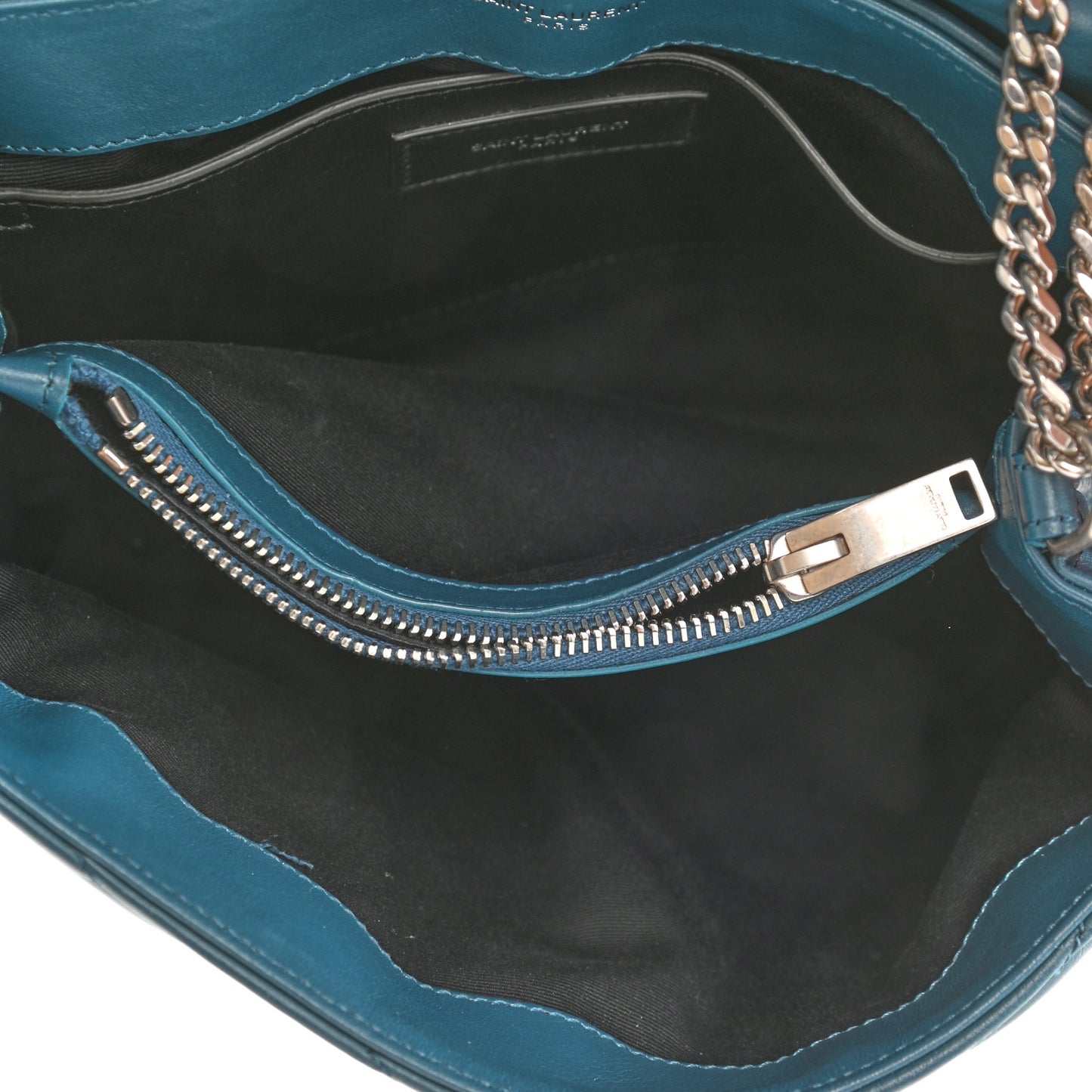 Calfskin Y Quilted Monogram Small Loulou Chain Satchel Green