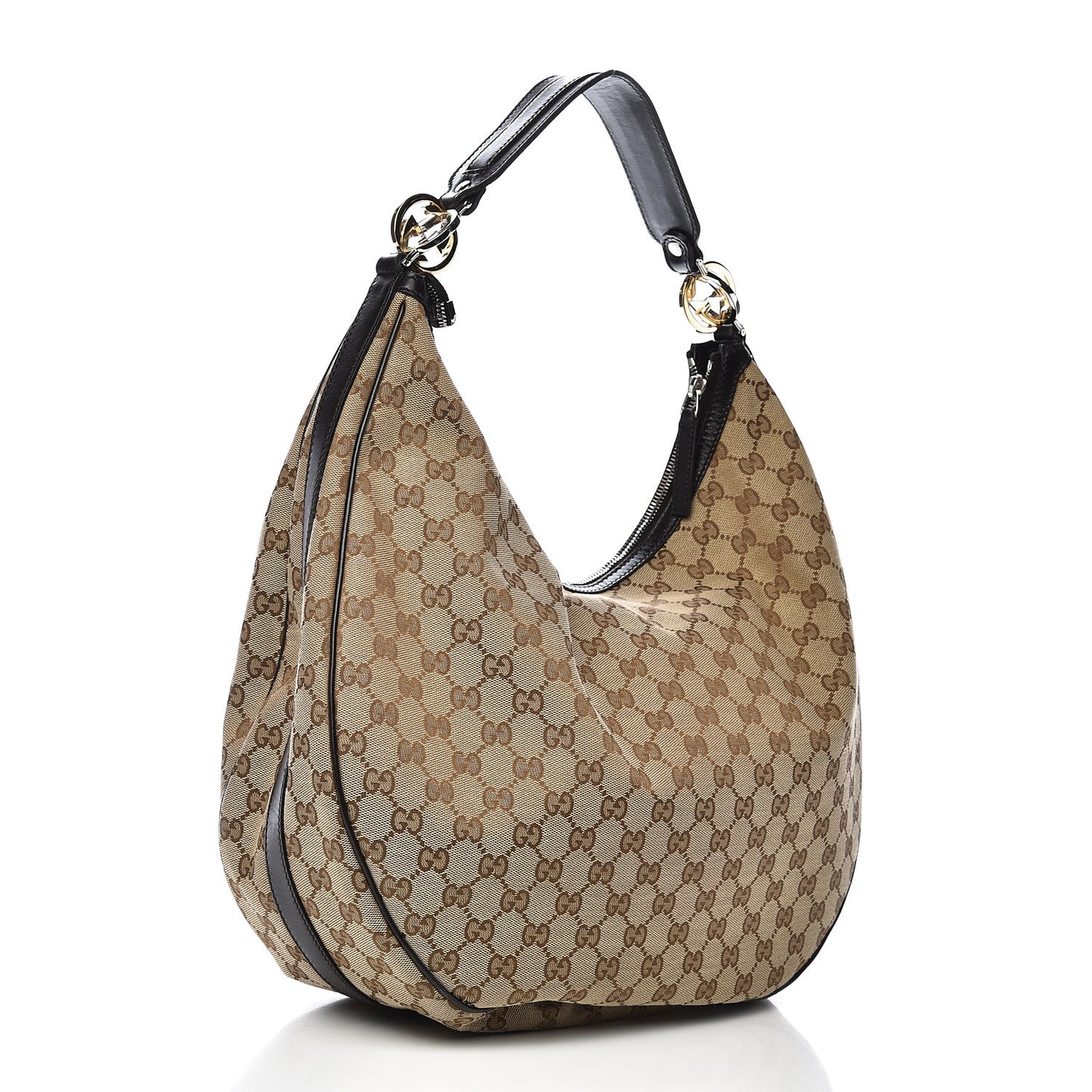Monogram Large GG Twins Hobo Dark Brown