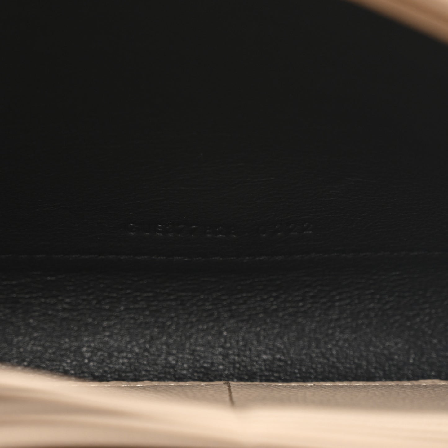 Grain De Poudre Matelasse Chevron Monogram Chain Wallet Dark Beige