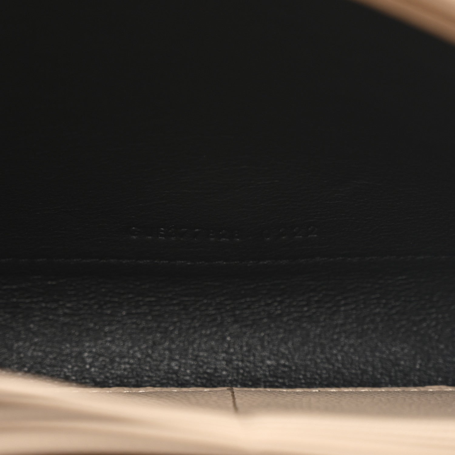 Saint Laurent Grain De Poudre Matelasse Chevron Monogram Chain Wallet Dark Beige 8 of 11