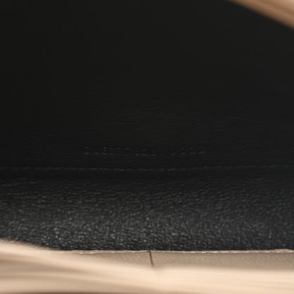 Saint Laurent Grain De Poudre Matelasse Chevron Monogram Chain Wallet Dark Beige 8 of 11