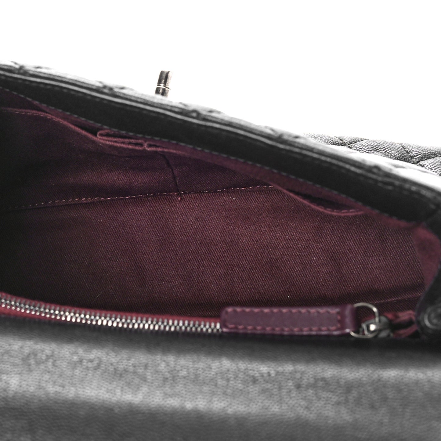Caviar Quilted Small Coco Handle Flap Black