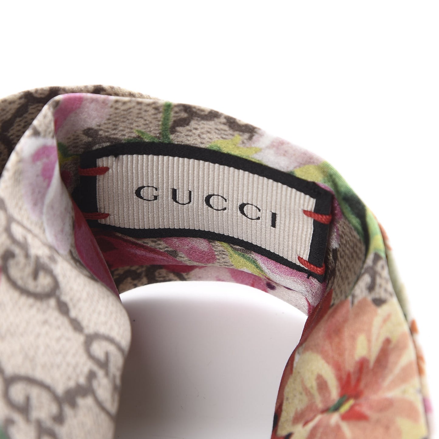 Silk Monogram Blooms Print Headband Antique Rose