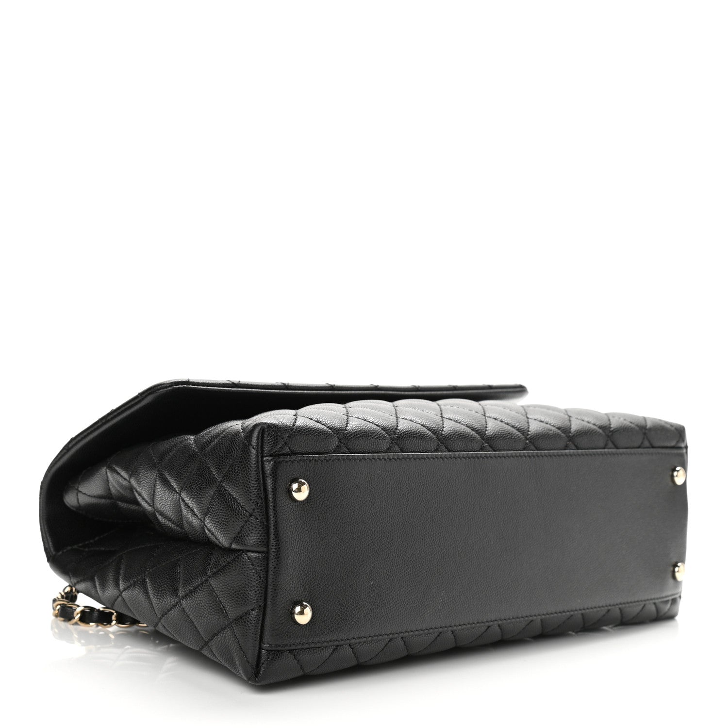 Chanel Caviar Quilted Medium Coco Handle Flap Black 4 of 10
