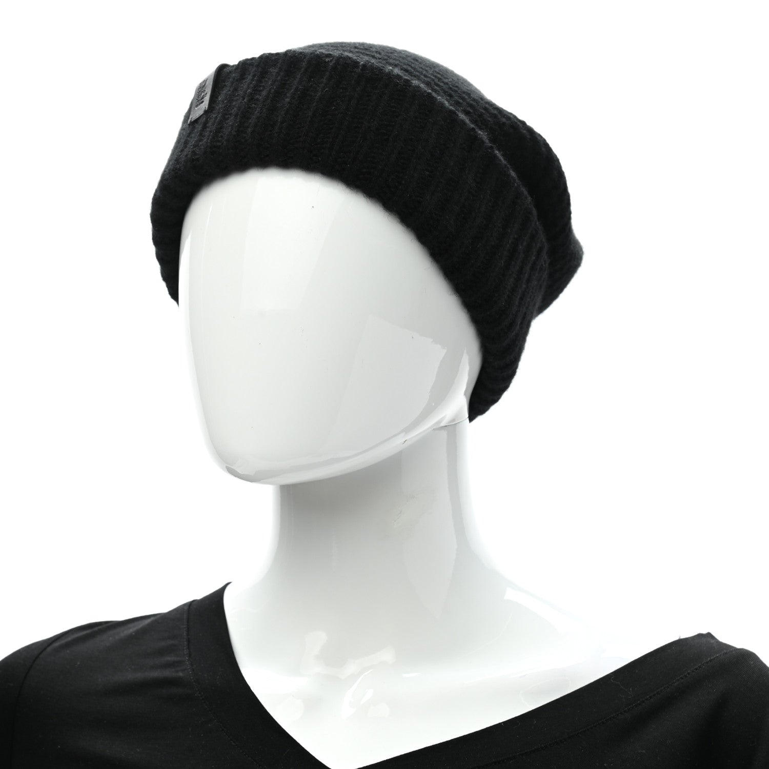 Hermes Cashmere Knit Boston Beanie Hat S Black 2 of 5
