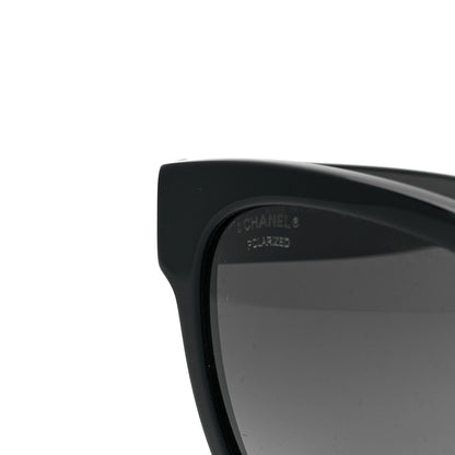 Chanel Acetate Polarized Square CC Sunglasses 5380 Black 7 of 8