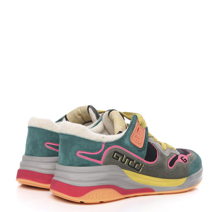 Gucci Suede Calfskin Womens Ultrapace Sneakers 35.5 Green 4 of 8